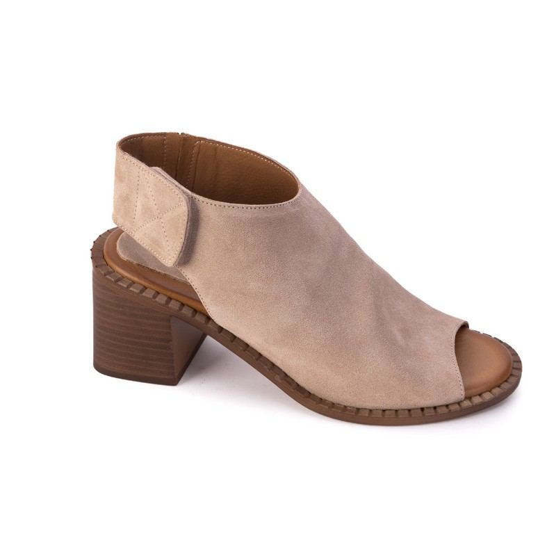 500-4685-201-beige-suede Босоножки жен.замша-кожа бежевый